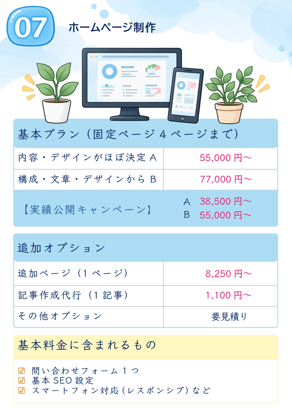 WordPressを使用したホームページ制作